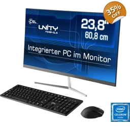 CSL Unity F24W-GLS Win 11 All-in-One PC (23.8-инчов, Intel..