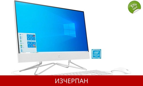 HP 22-df0002ng All-in-One PC (21.5-инчов, Intel® Pentium J5040, UHD графика 605, 4 GB RAM, 256 GB SS
