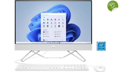 HP 24-cb0204ng All-in-One PC (23.8-инчов, Intel Celeron J4025, UHD графика 600, 4 GB RAM, 256 GB SSD