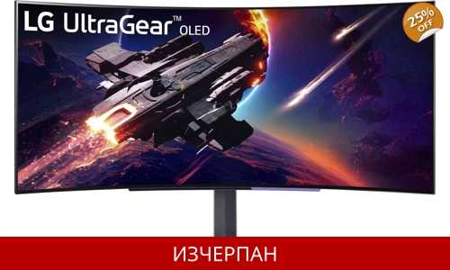 LG 45GR95QE Извит OLED монитор 113 cm/45", 3440 x 1440 px, WQHD, 0,03 ms време за реакция, 240 Hz,