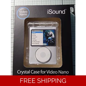 ipod Video Nano 3rd Generation 4GB 8GB Clear Cyrstal Case belt clip & Lanyard