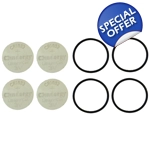 Replacement Batteries and O-rings for TPMS - set of 4