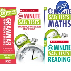 Year 5 SATs [3 Books] 10 Minute Tests. KS2 SATs English, G..
