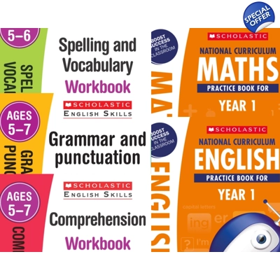 Year 1 Learning Pack [5 Books] KS1 SATs English and Maths Workbooks and Practice Books