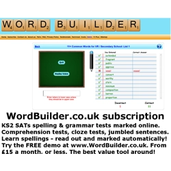 Years 2 to 6. WordBuilder.co.uk Subscription