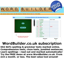Years 2 to 6. WordBuilder.co.uk Subscription