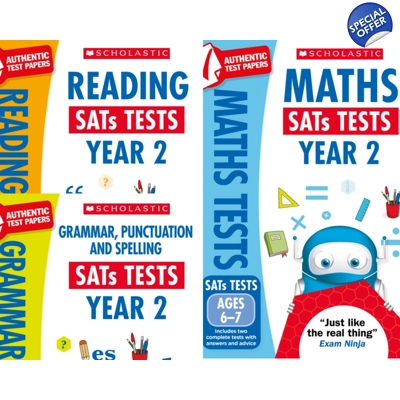 Year 2 Mock Pack [3 Books] KS1 SATs Practice Tests for English and Maths