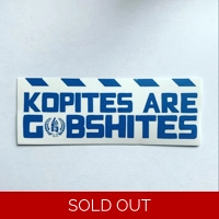 100 Kopites Are Gobshites White Long Stickers