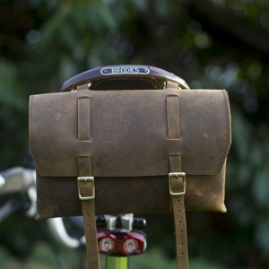 Large Bike Tool Bag Vintage Brown