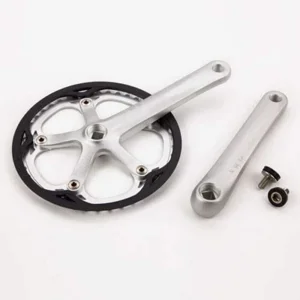 Brompton Crankset - Spider type complete incl LH+RH - 44T (Silver)