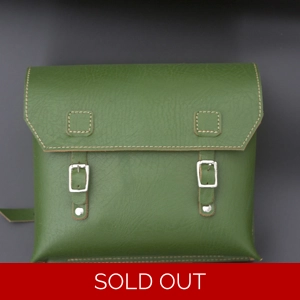 XXL Saddle Bag in GREEN leather
