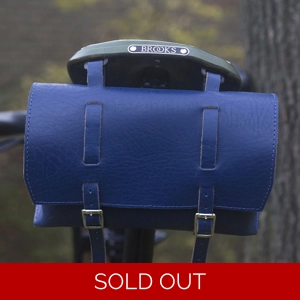 Large Saddle Bag in BLUE leather