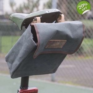 Canvas + Leather Saddle Handlebar for Bikes