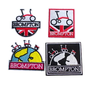 4pc Set Clothing Sewing Badges Patches BROMPTON bike design