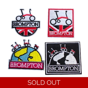 4pc Set Clothing Sewing Badges Patches BROMPTON bike design