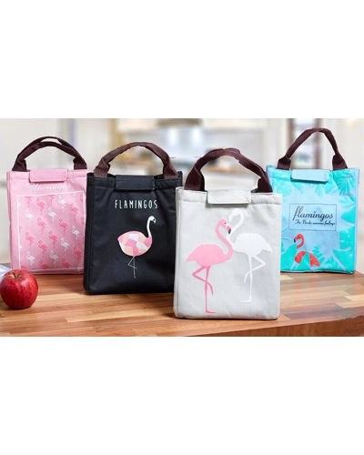Flamingo Print Oxford Thermal Insulated Lunch Bags Flamingo Print Oxford Thermal Insulated Lunch Bags