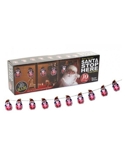 LED Santa Stop Here Sign LED Santa Stop Here Sign