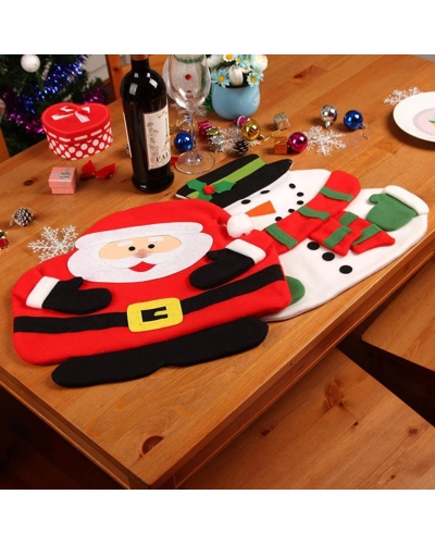 Christmas Themed Napkin and Cutlery Holding Placemats
