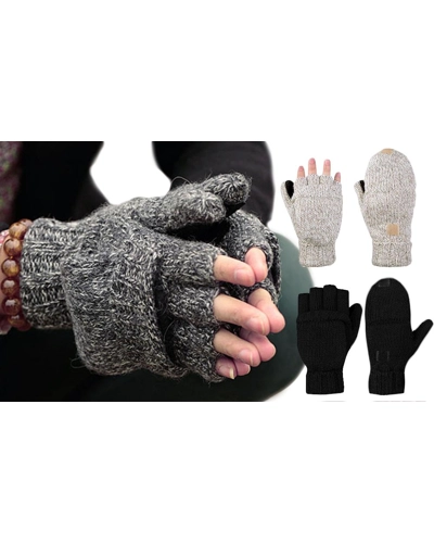 Winter Warm Wool Half-finger Mitten Gloves Winter Warm Wool Half-finger Mitten Gloves