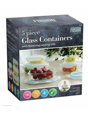 5pc Glass Food Storage ..