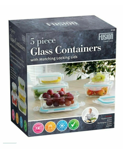5pc Glass Food Storage Containers