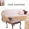 Farmhouse White SOFA Slipcover Shabby Chic Quilted Rachel Ashwell