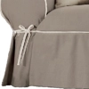 Dual Reclining LOVESEAT Slipcover Contrast Taupe Linen Sure Fit Cover