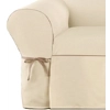Dual Reclining SOFA Slipcover Cream Contrast Taupe SureFit Couch Cover