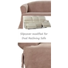 Dual Reclining SOFA Slipcover T Cushion Suede Taupe Sure Fit Couch