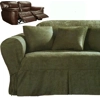 Dual Reclining LOVESEAT Slipcover Heavy Suede Forest Green Sure Fit
