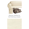 Dual Reclining LOVESEAT Slipcover Cotton Cream Sure Fit 2-Seater Cover