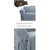 Dual Reclining SOFA Slipcover Suede Blue Sure Fit Recliner Couch Cover