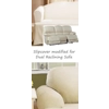 Dual Reclining SOFA Slipcover T Cushion Cotton Cream Sure Fit Couch