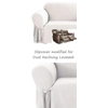 Dual Reclining LOVESEAT Slipcover White Cotton Sure Fit Recliner Cover