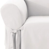 Reclining CHAIR Slipcover White Cotton Sure Fit Armchair Cover