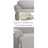 Dual Reclining SOFA Slipcover T Cushion Cotton Gray Sure Fit Grey