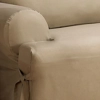 Dual Reclining LOVESEAT Slipcover T Cushion Cotton Taupe Sure Fit