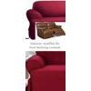 Dual Reclining LOVESEAT Slipcover T Cushion Cotton Burgundy Sure Fit
