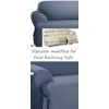 Dual Reclining SOFA Slipcover T Cushion Cotton Blue Sure Fit Couch