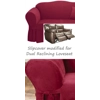 Dual Reclining LOVESEAT Slipcover Suede Burgundy Sure Fit 2-Seater