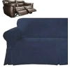Dual Reclining LOVESEAT Slipcover Farmhouse Twill Navy Blue Sure Fit