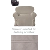 Reclining CHAIR Slipcover Farmhouse Twill Taupe SureFit Armchair Cover