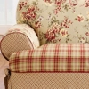 Dual Reclining SOFA Slipcover T Cushion Shabby Toile Red SureFit Couch