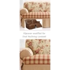 Dual Reclining LOVESEAT Slipcover T Cushion Shabby Toile Red Sure Fit