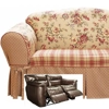Dual Reclining LOVESEAT Slipcover Shabby Toile Red Sure Fit Cover