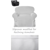 Reclining CHAIR Slipcover White Farmhouse Twill Sure Fit Armchair