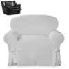 Reclining CHAIR Slipcover White Farmhouse Twill Sure Fit Armchair