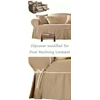 Dual Reclining LOVESEAT Slipcover Contrast Caramel Sure Fit Cover