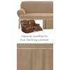Dual Reclining LOVESEAT Slipcover T Cushion Contrast Caramel Sure Fit