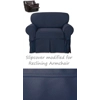 Reclining CHAIR Slipcover Farmhouse Twill Navy Blue SureFit Armchair